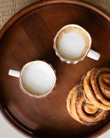 Cappuccino Mug Mykonos Green Stripe - Things I Like Things I Love