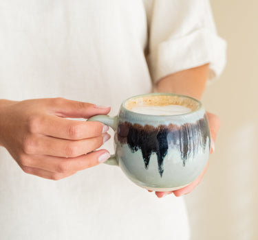 Cappuccino Mug Round Sea - Things I Like Things I Love