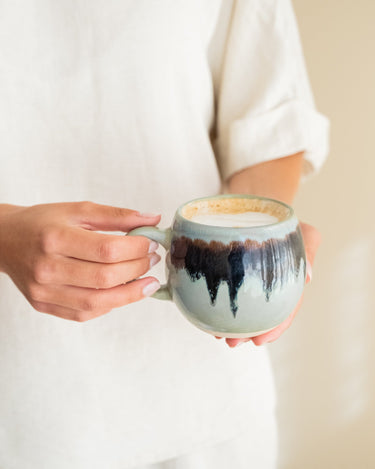 Cappuccino Mug Round Sea - Things I Like Things I Love