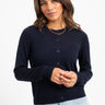 Cara O-Neck Wool Cardigan Night Sky - Things I Like Things I Love