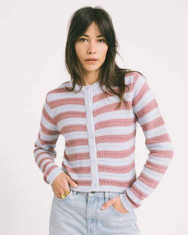 Cardigan Striped Blue - Things I Like Things I Love