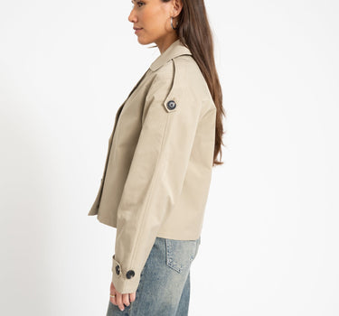 Carlie Short Trenchcoat Sand - Things I Like Things I Love