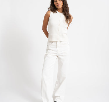 Carmen O - Neck Knit Cardigan Birch - Things I Like Things I Love