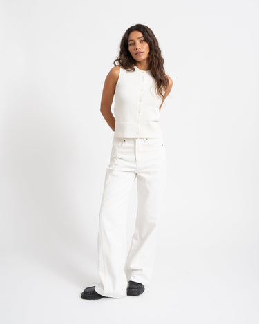 Carmen O - Neck Knit Cardigan Birch - Things I Like Things I Love