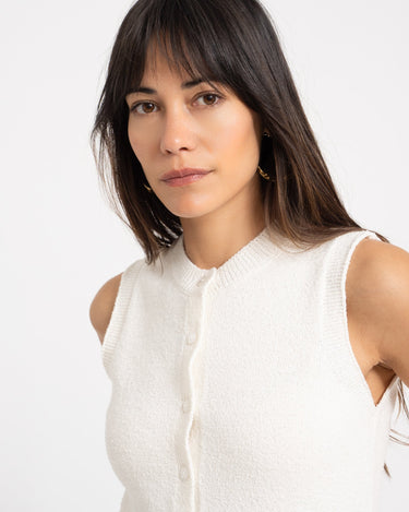 Carmen O - Neck Knit Cardigan Birch - Things I Like Things I Love