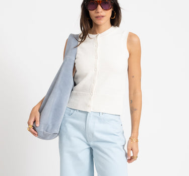 Carmen O - Neck Knit Cardigan Birch - Things I Like Things I Love