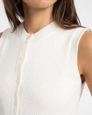 Carmen O - Neck Knit Cardigan Birch - Things I Like Things I Love