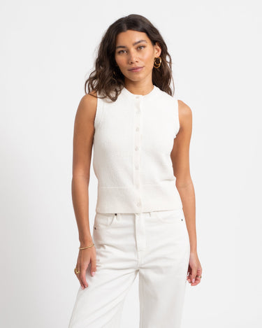 Carmen O - Neck Knit Cardigan Birch - Things I Like Things I Love