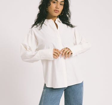 Caro Poplin Shirt Sunlight Stripes - Things I Like Things I Love