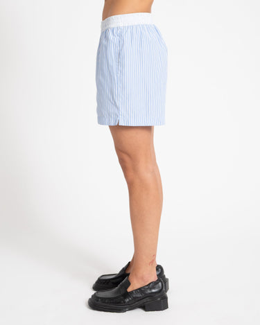 Caro Poplin Stripe Shorts Blue - Things I Like Things I Love
