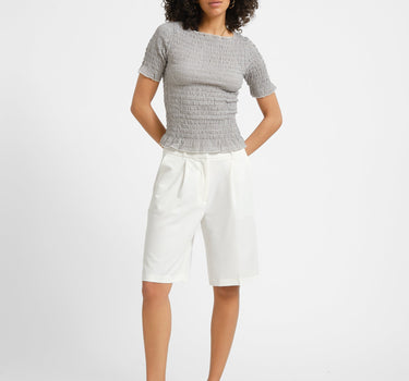 Celina Smock Top Bright White/Black - Things I Like Things I Love