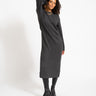 Charlie Midi Slit Knit Dress Obsidian - Things I Like Things I Love