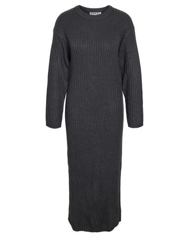 Charlie Midi Slit Knit Dress Obsidian - Things I Like Things I Love