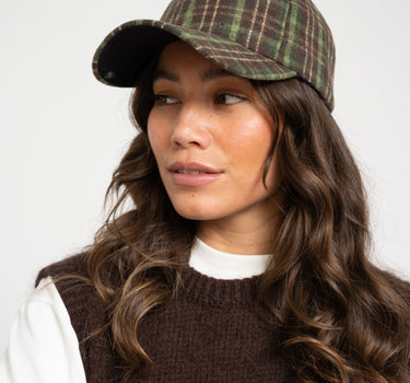 Checked Cap Green - Things I Like Things I Love