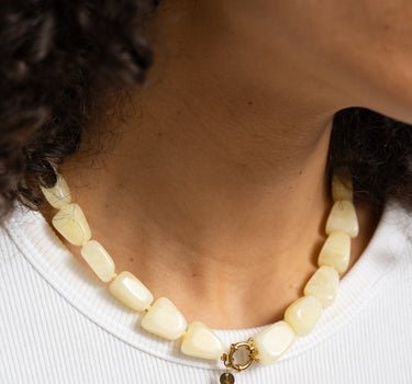 Chunky Necklace Butter Yellow - Things I Like Things I Love