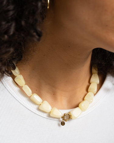 Chunky Necklace Butter Yellow - Things I Like Things I Love
