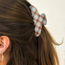 Claw Clip Checked Blue - Things I Like Things I Love