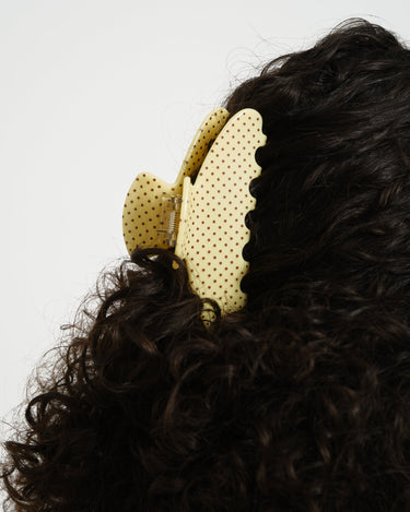 Claw Clip Polkadot Yellow - Things I Like Things I Love