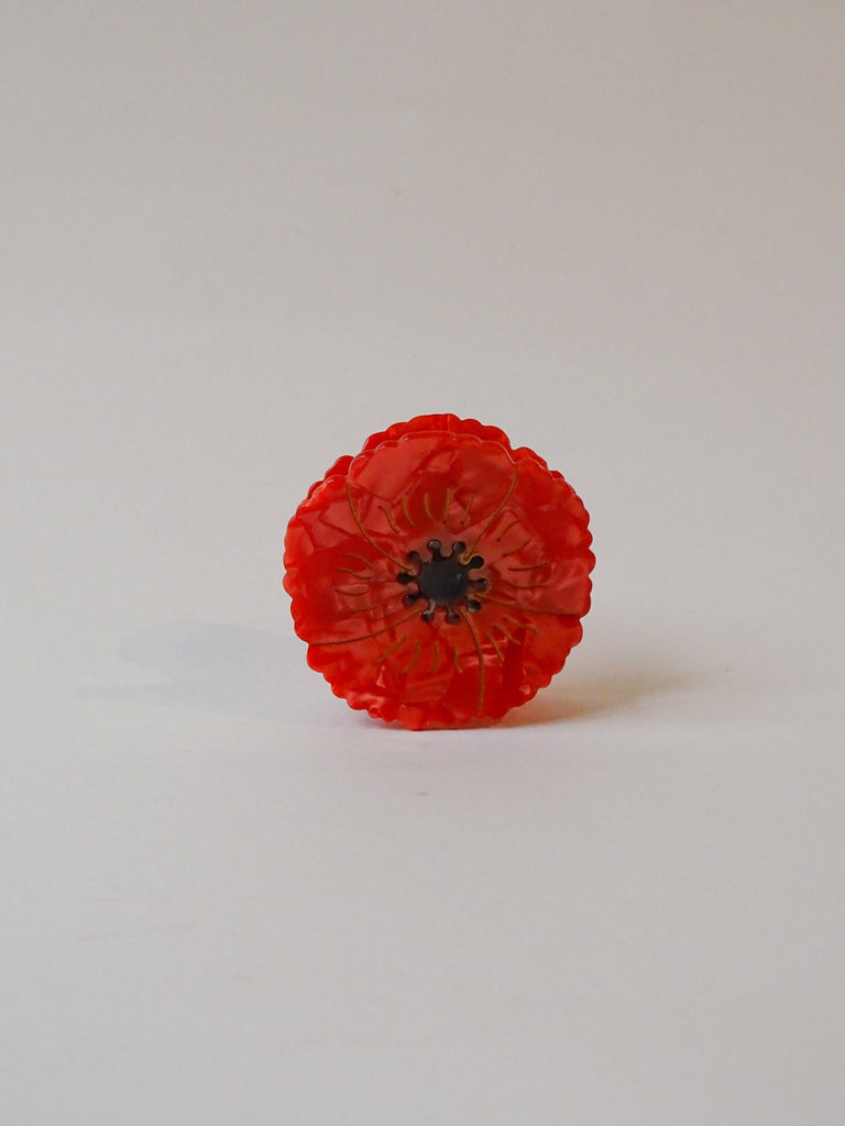 Claw Clip Poppy Flower Red - Things I Like Things I Love