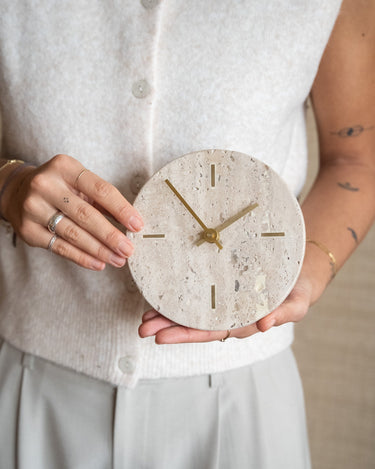 Clock Jenay Travertine - Things I Like Things I Love
