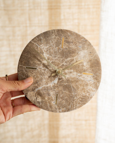 Clock Moreno Marble Brown - Things I Like Things I Love