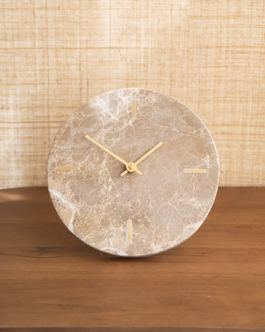 Clock Moreno Marble Brown - Things I Like Things I Love