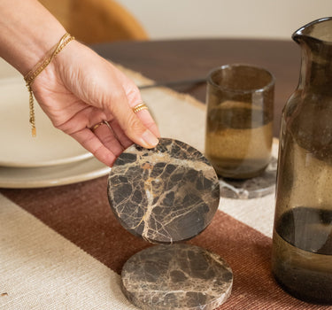 Coaster Marble Brown 1PC - Things I Like Things I Love