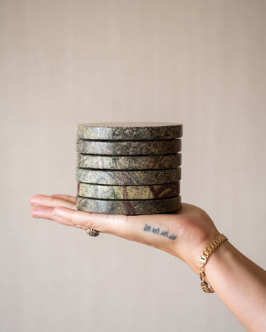 Coaster Marble Green - Things I Like Things I Love