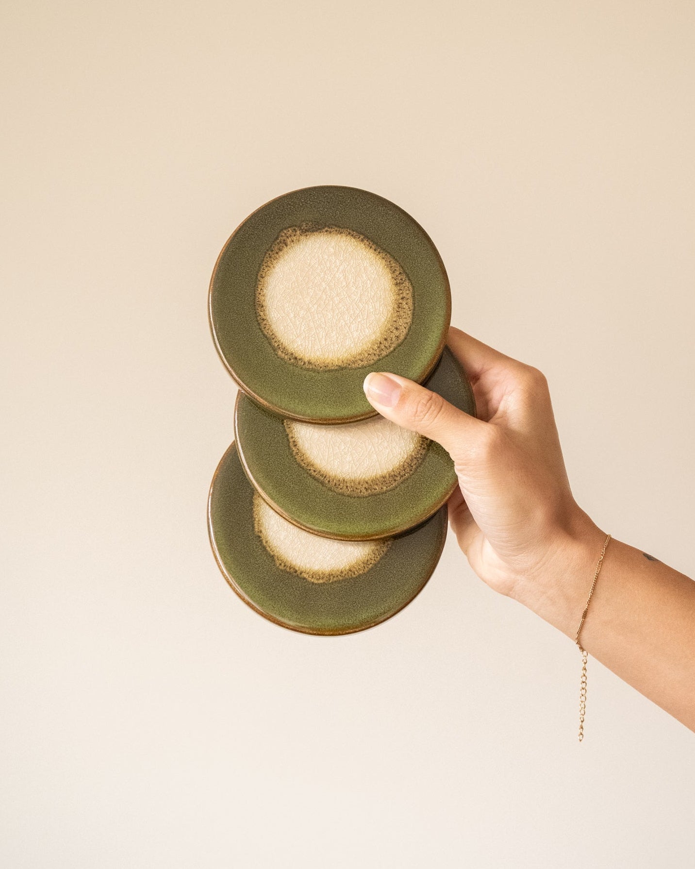 【 think of things】CIRCLE BASKET GREEN CURVER | Basket Infinity Dots Xs 1.4 l recycled, green, 100