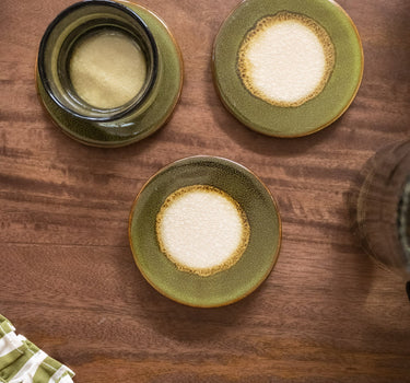 Coaster Shiso Stoneware Green 1PC - Things I Like Things I Love