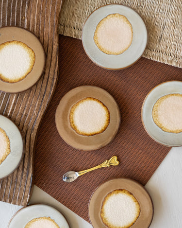 Coaster Stoneware Ecru 1PC - Things I Like Things I Love