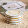 Coaster Stoneware Ecru 1PC - Things I Like Things I Love