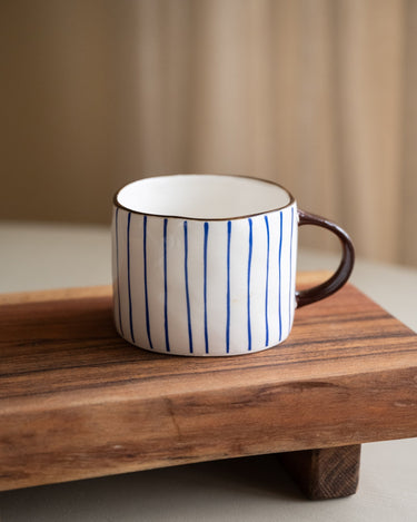 Coffee Mug Anafi Blue Stripe - Things I Like Things I Love