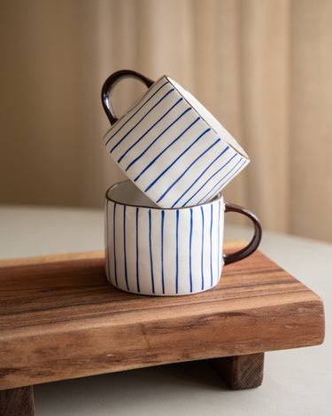 Coffee Mug Anafi Blue Stripe - Things I Like Things I Love