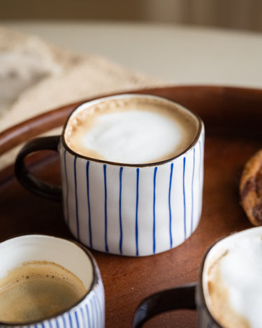 Coffee Mug Anafi Blue Stripe - Things I Like Things I Love
