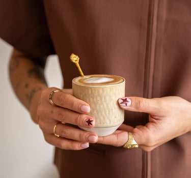 Coffee Mug Miyaki Stripes / Hammered - Things I Like Things I Love