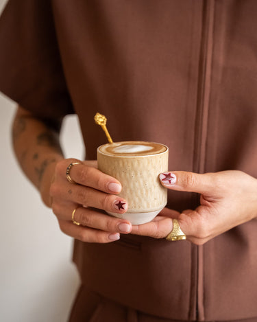 Coffee Mug Miyaki Stripes / Hammered - Things I Like Things I Love