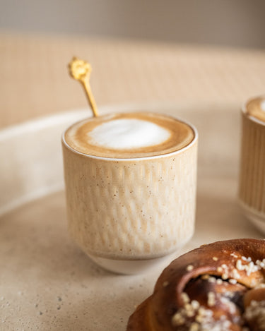 Coffee Mug Miyaki Stripes / Hammered - Things I Like Things I Love