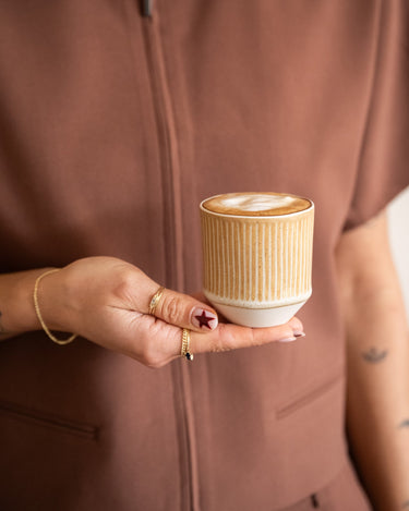 Coffee Mug Miyaki Stripes / Hammered - Things I Like Things I Love