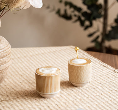 Coffee Mug Miyaki Stripes / Hammered - Things I Like Things I Love