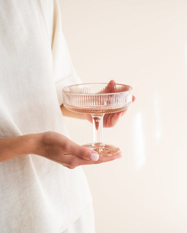 Coupe Glass Lisa Pink - Things I Like Things I Love
