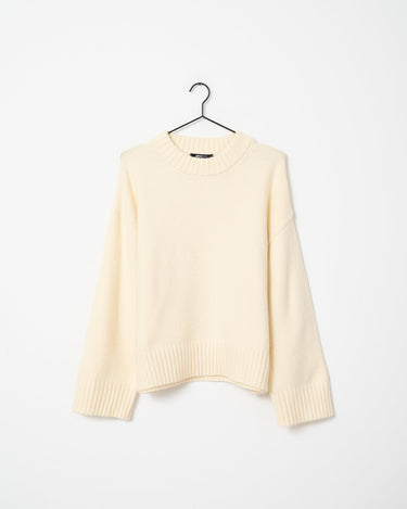 Crew Neck Knitted Sweater Yellow - Things I Like Things I Love