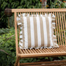 Cushion Bella Ruffle Striped Brown - Things I Like Things I Love