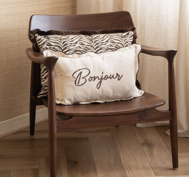Cushion Bonjour Beige - Things I Like Things I Love