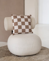 Cushion Check Brown/Creme