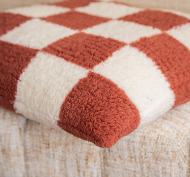 Cushion Check Cream/Marsala - Things I Like Things I Love