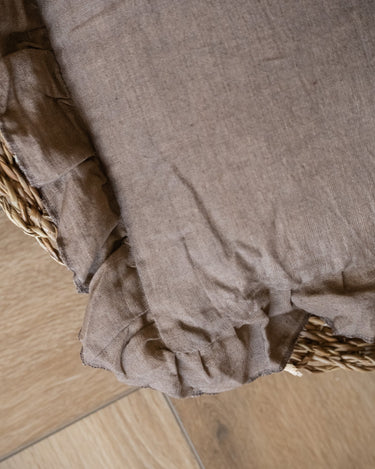 Cushion Cocoa Linen Chocolate Brown - Things I Like Things I Love