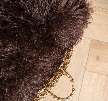 Cushion Doodly Furry Brown - Things I Like Things I Love