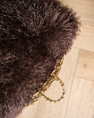 Cushion Doodly Furry Brown - Things I Like Things I Love