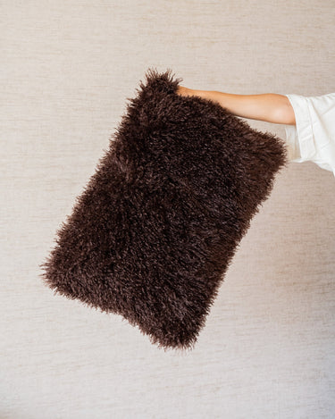 Cushion Doodly Furry Brown - Things I Like Things I Love